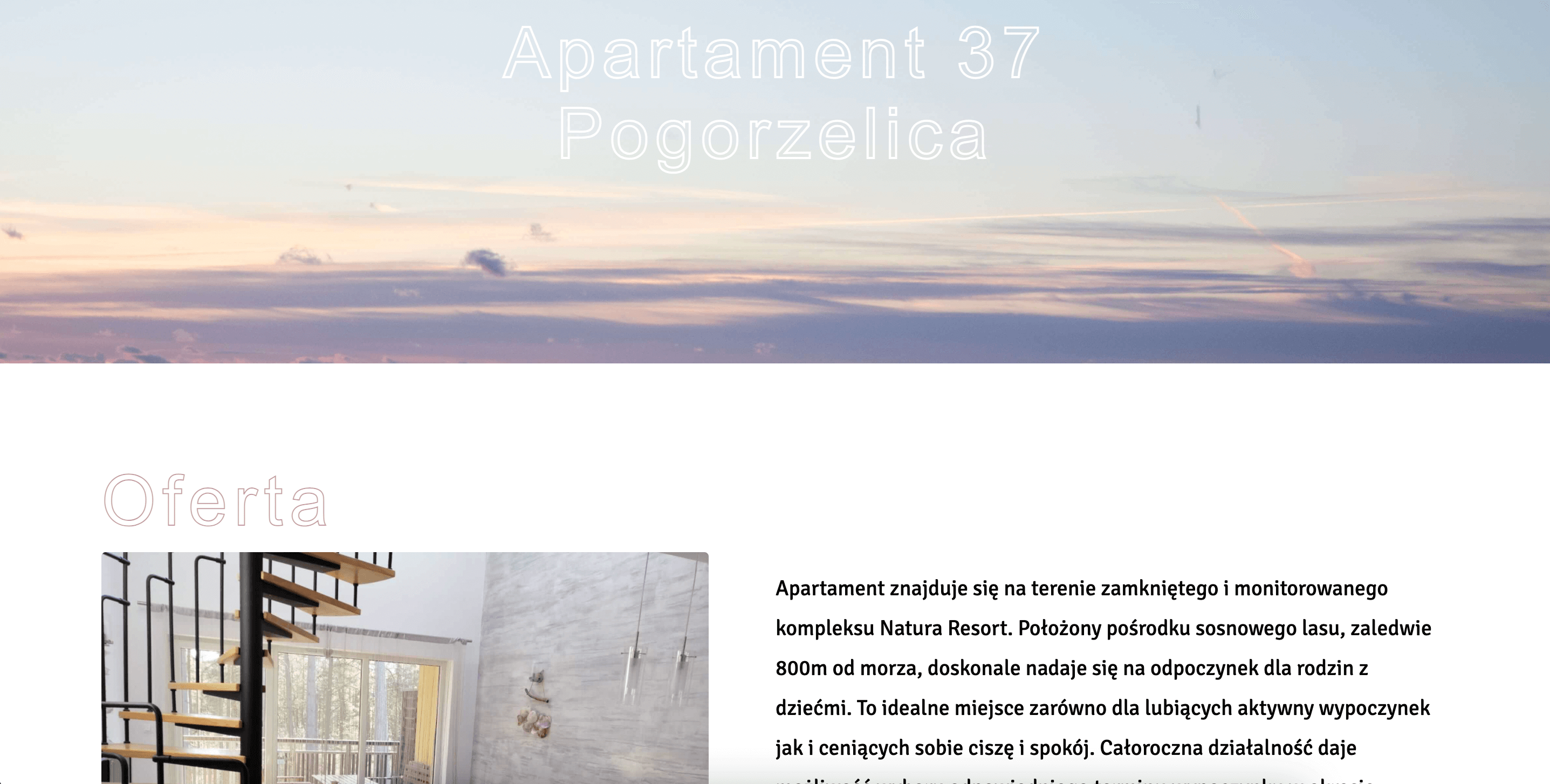 Strona Apartament 37 screenshot